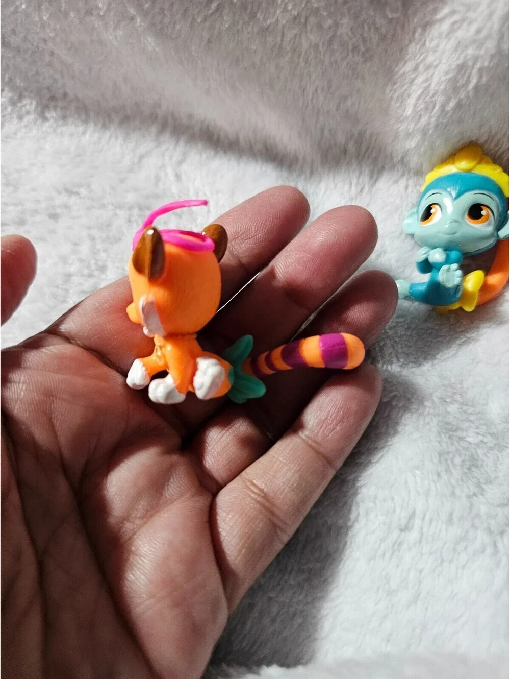 (Lot of 2) Disney Palace Pets Miniature Figures Monkey & Tiger Toys Plastic